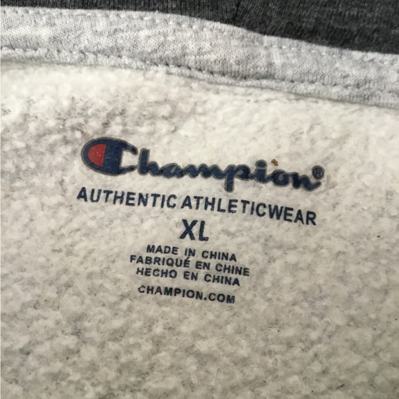 Unisex Gray Champion Hoodie for Kids - Picture 4 of 7